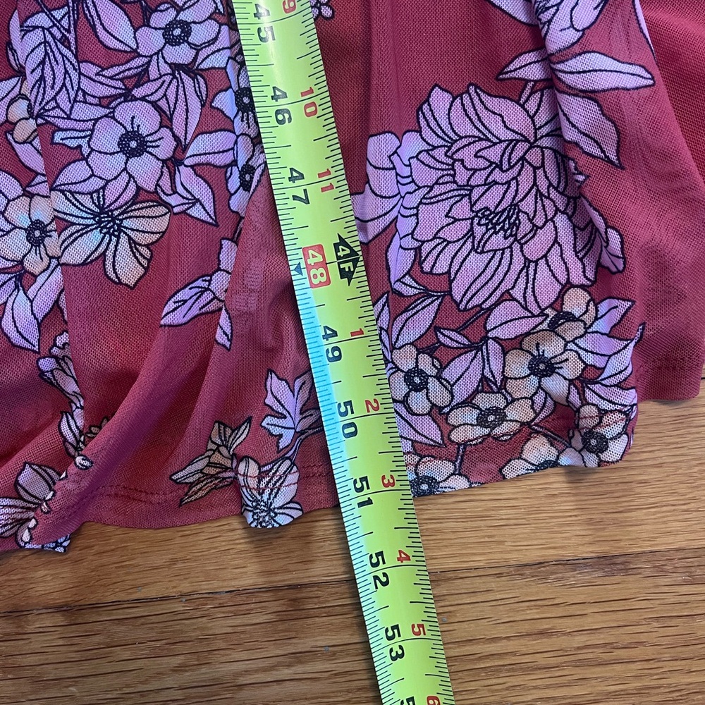 Torrid Rust/TerraCotta colored Floral Maxi Sundress w/Pink Blooms.Size 0/12. - Picture 6 of 7